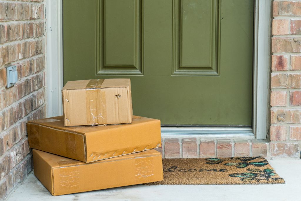 packages in the doorstep